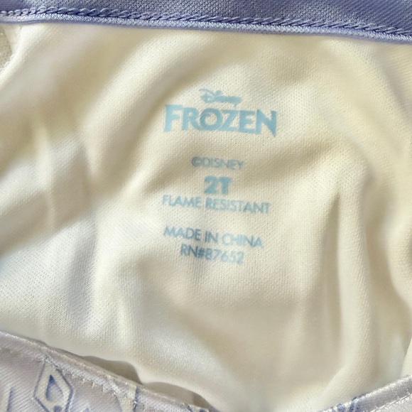 Disney Frozen Elsa Graphic Nightgown Dress Purple Sparkle Tulle Size 2T - Picture 4 of 7